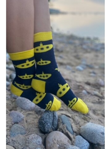 Sokisahtel Socks 'ALLVEELAEV socks with submarines' in Blue: front