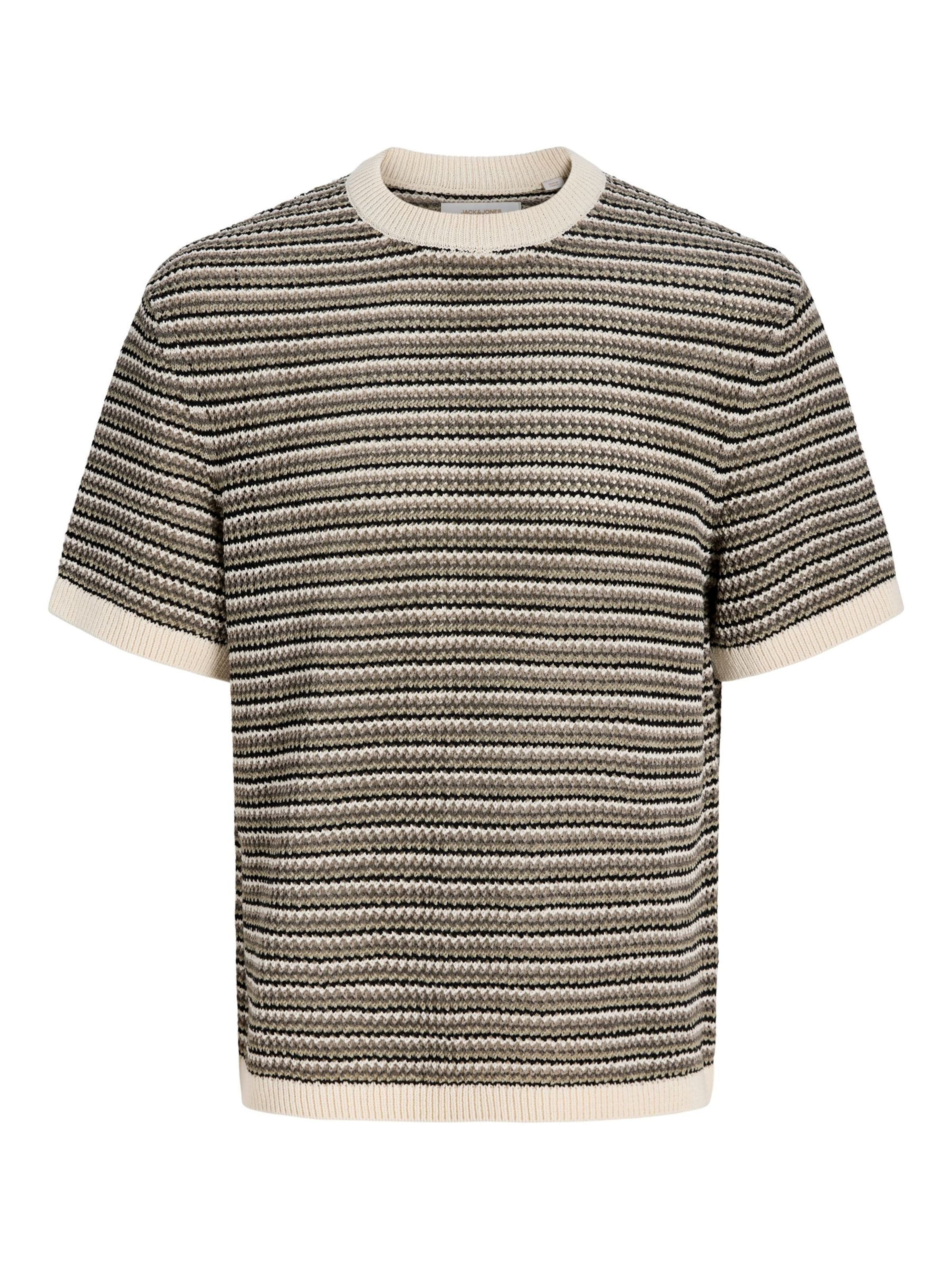 JACK & JONES Bluser & t-shirts i lysebeige / grå / sort, Produktvisning
