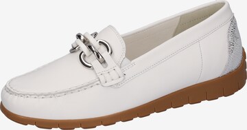 WALDLÄUFER Moccasins in White: front