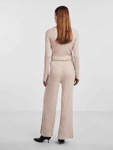 YAS Wide Leg Hose 'YASDERMA ' in Beige
