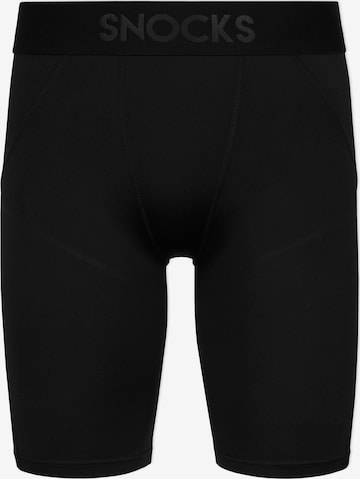 SNOCKS Regular Workout Pants in Black: front