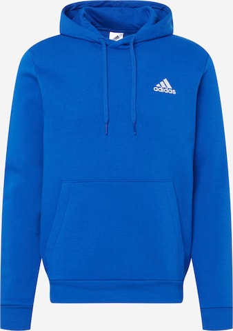 ADIDAS SPORTSWEAR Αθλητική μπλούζα φούτερ 'Essentials Fleece' σε μπλε: μπροστά