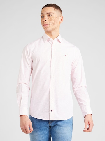 TOMMY HILFIGER - Regular Fit Camisa em vermelho: frente