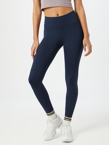 NIKE Skinny Workout Pants 'One' in Blue: front