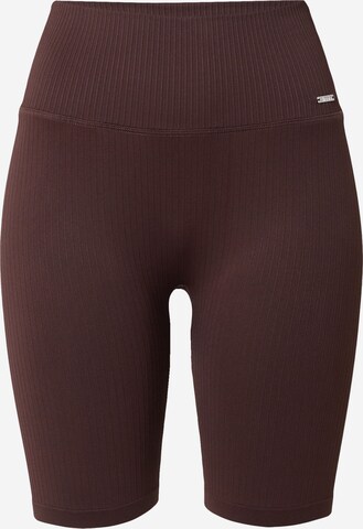 Skinny Pantalon de sport aim'n en marron : devant