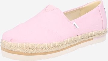 TOMS Espadrilles 'ALPARGATA PLATFORM ROPE' in Pink: front