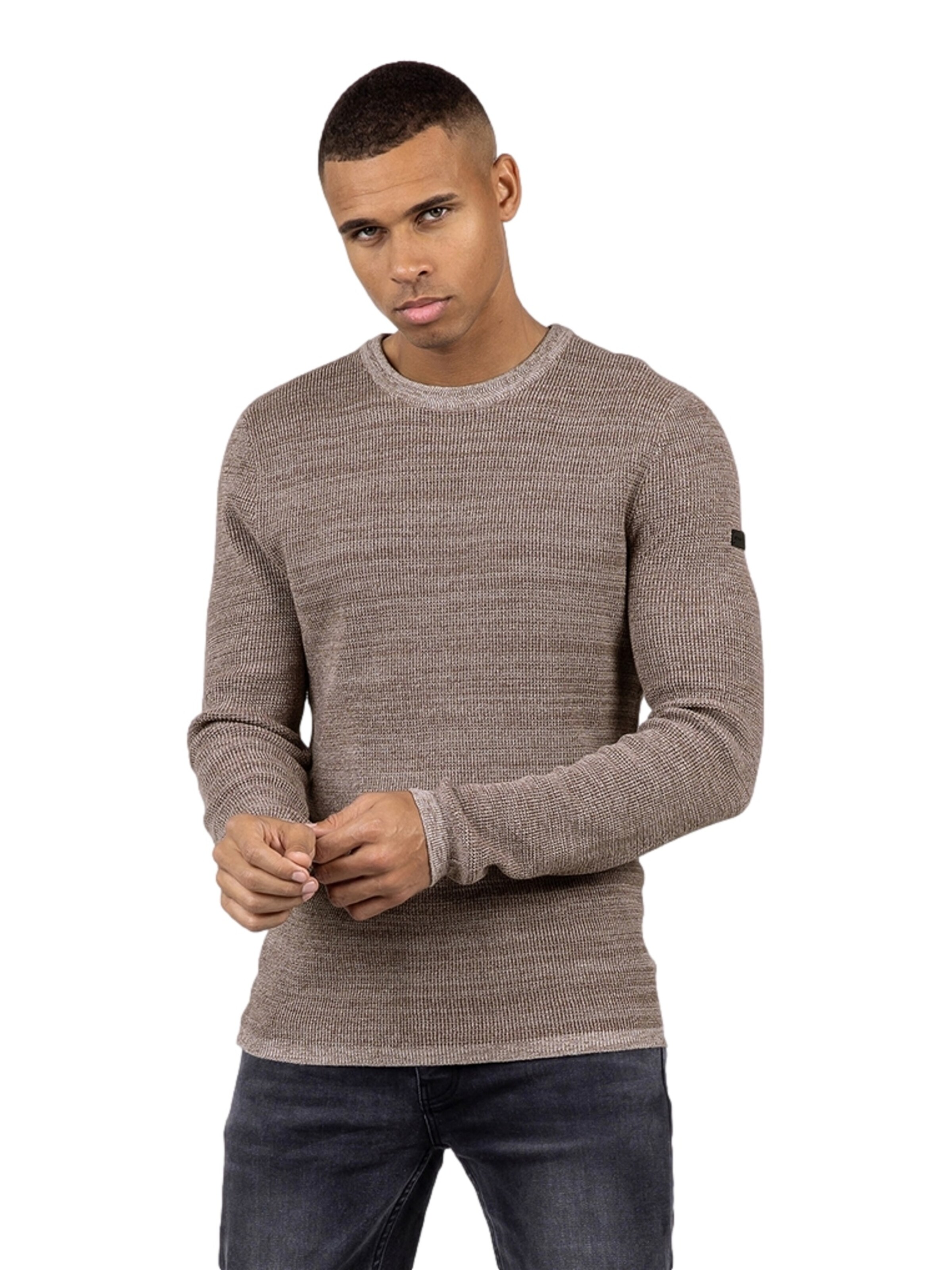Key Largo Pullover 'Forest' in Braun: Vorderseite