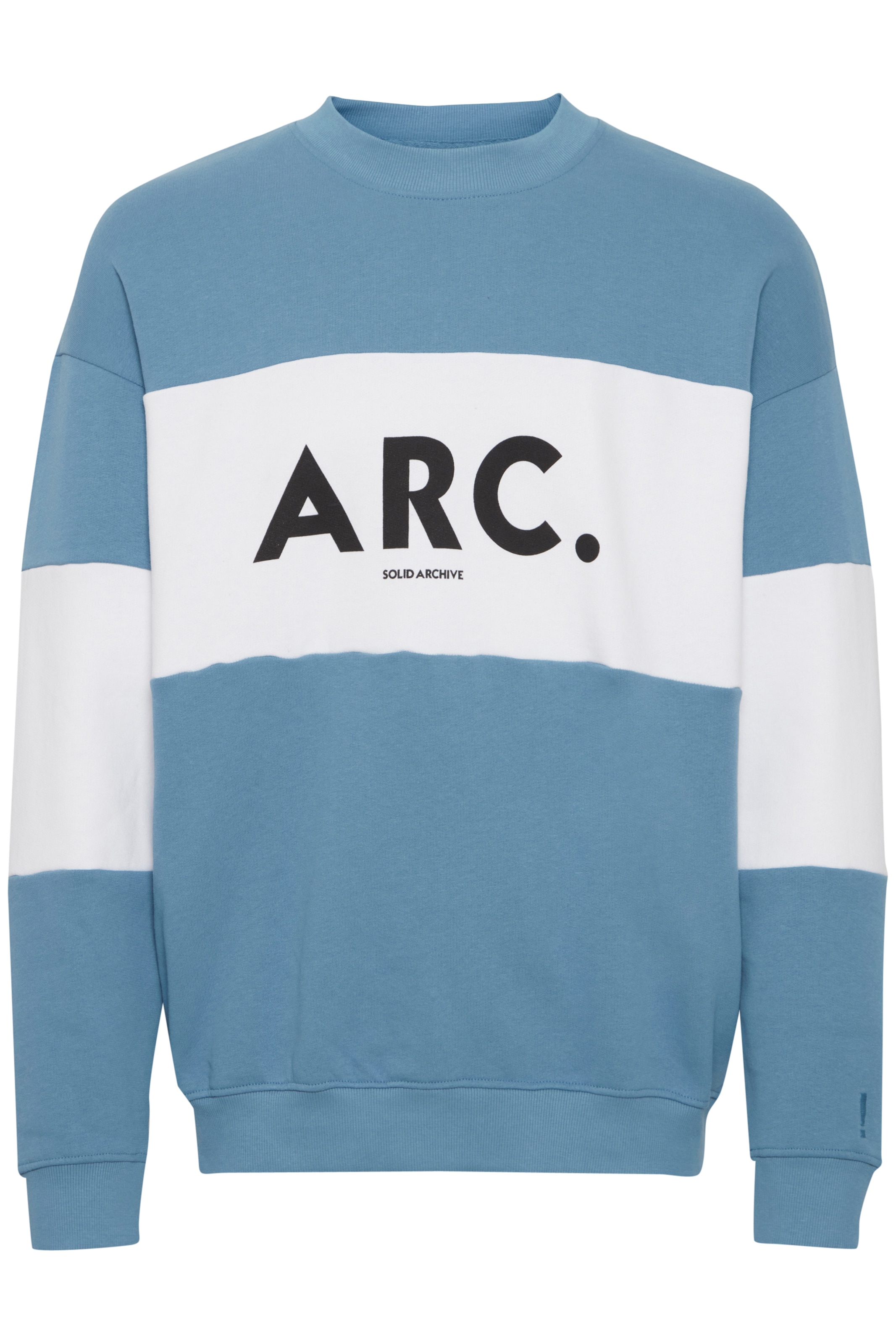 Sweat-shirt 'Caius' !Solid en bleu : devant