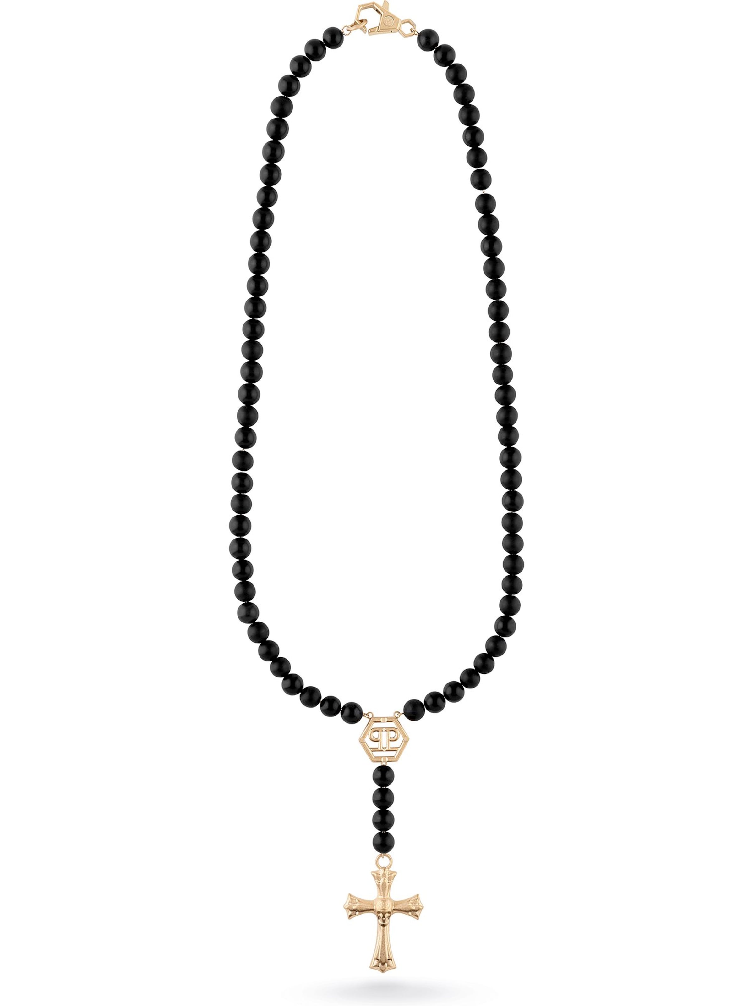 Philipp Plein Kette in Schwarz: Vorderseite