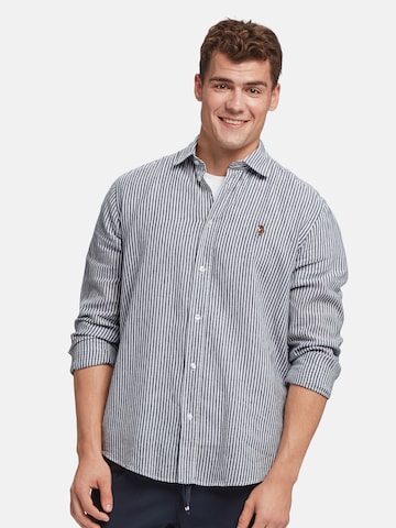U.S. POLO ASSN. Regular Fit Hemd 'Bolt' in Blau: Vorderseite