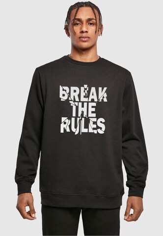 Merchcode Sweatshirt 'Break The Rules 2' in Black: front