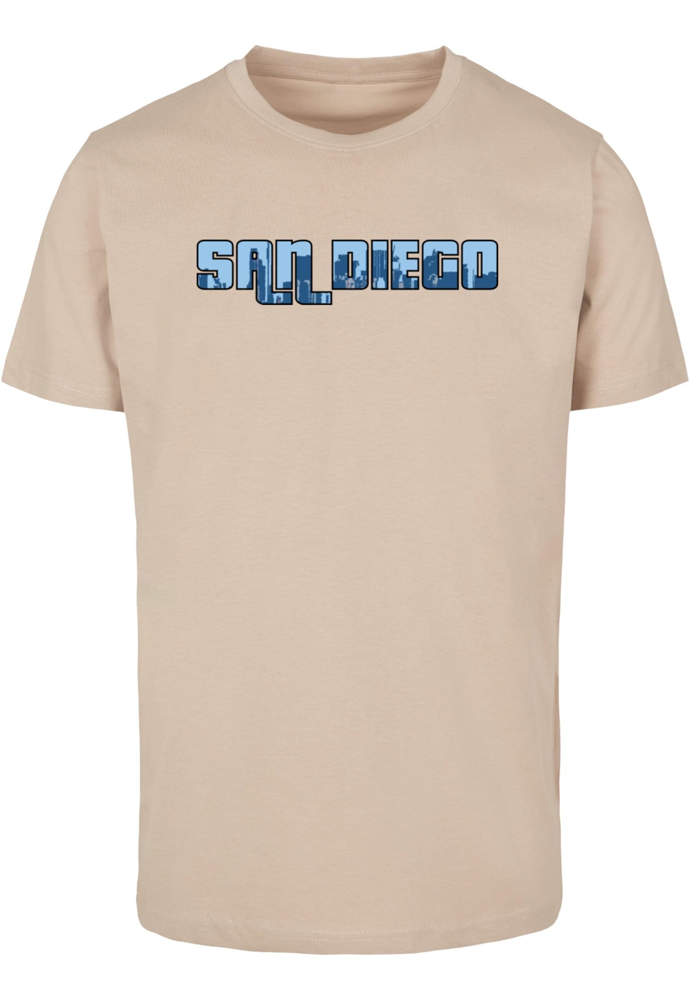 T-Shirt 'Grand San Diego Skyline' Merchcode en beige : devant