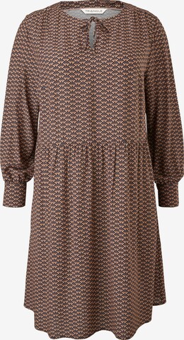 TRIANGLE Shirt Dress in Brown: front
