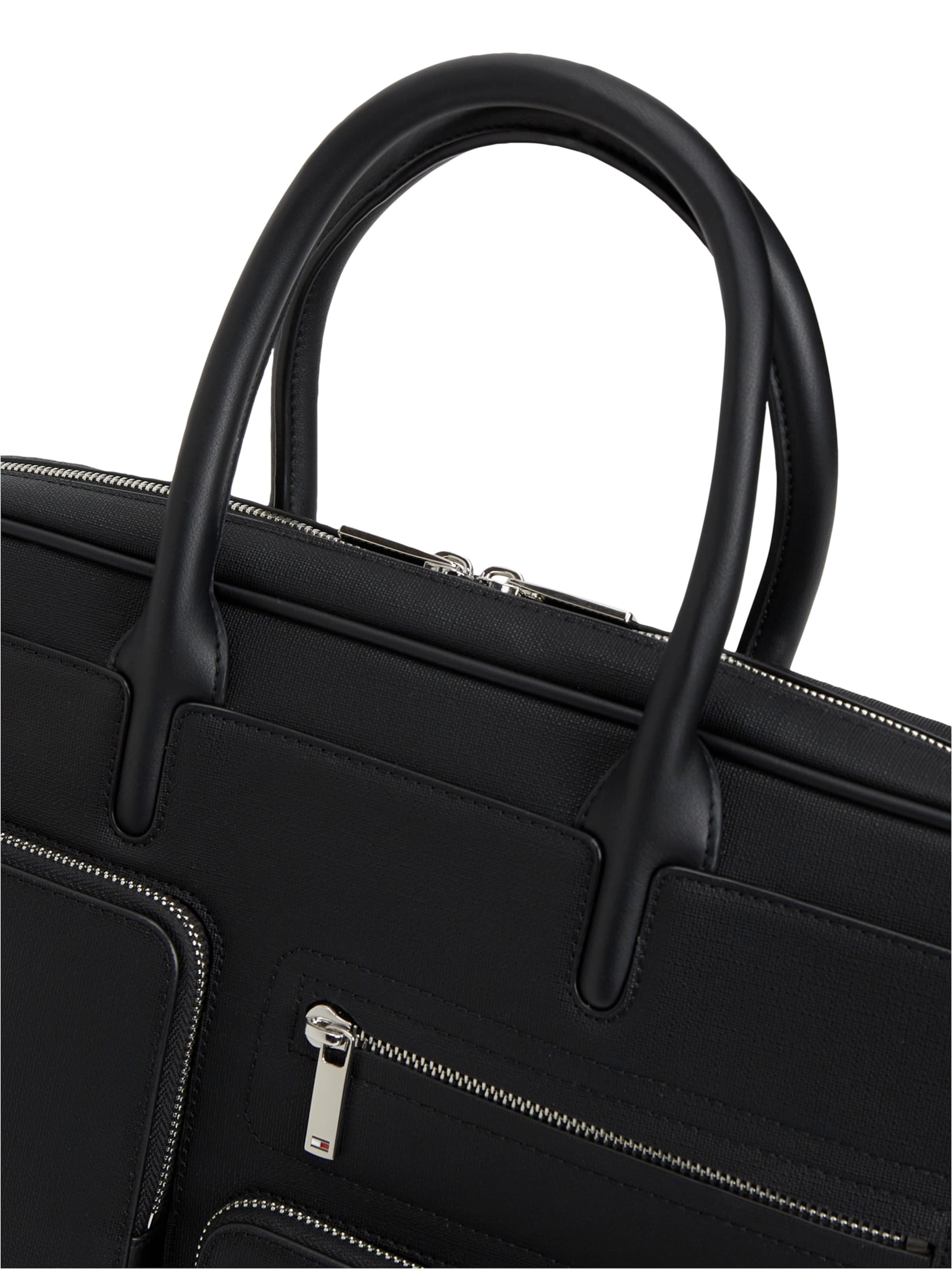 TOMMY HILFIGER Laptoptasche in Schwarz