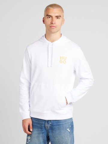 HUGO Sweatshirt 'Dimoni' in Weiß: Vorderseite