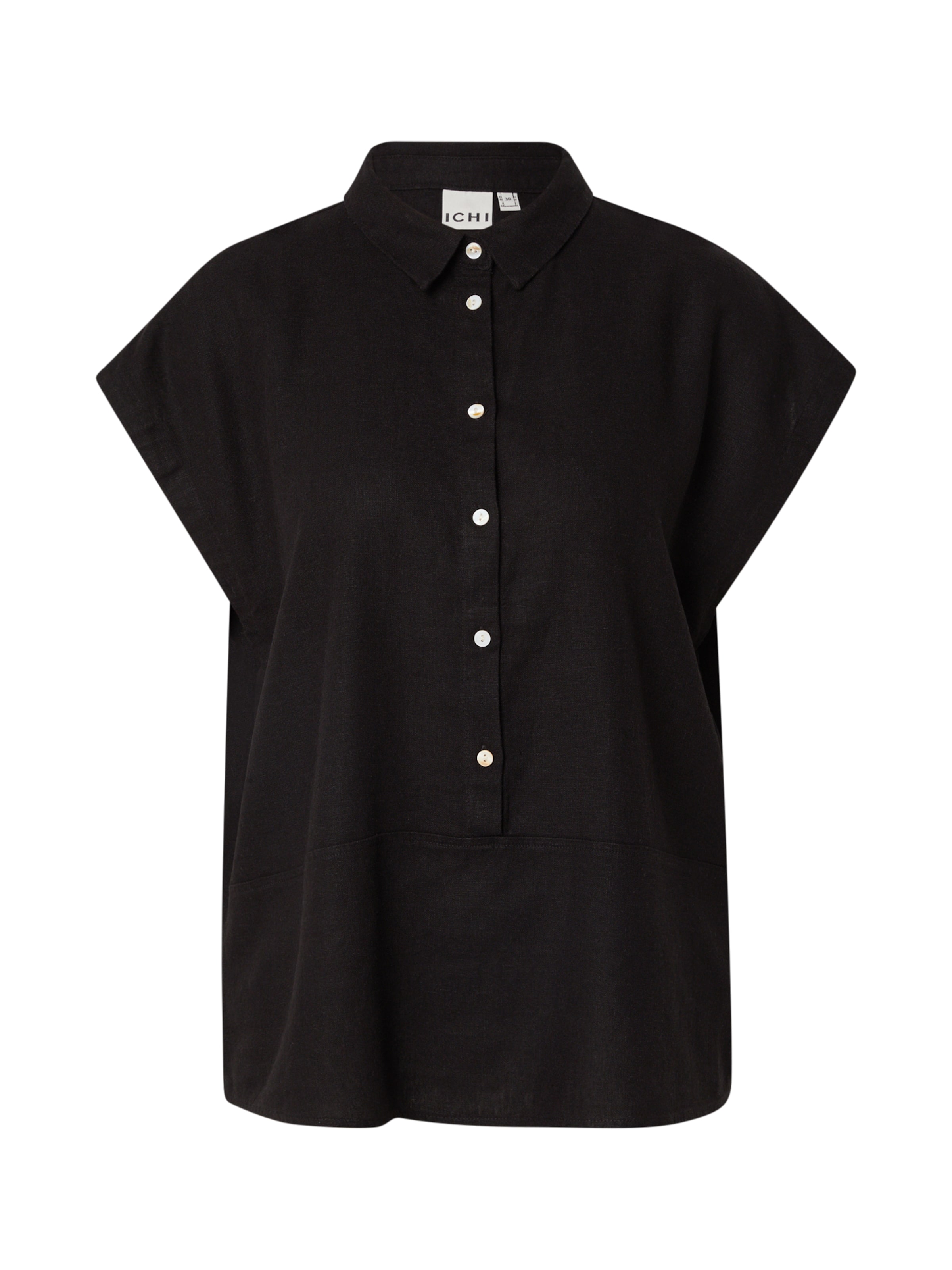 ICHI Μπλούζα 'IHLinno' σε μαύρο: μπροστά