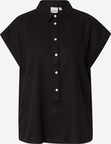 Camicia da donna 'IHLinno' di ICHI in nero: frontale