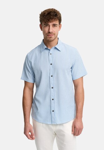 INDICODE JEANS Regular fit Overhemd 'Bimler' in Blauw: voorkant