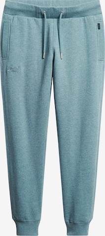 Superdry Tapered Pants 'Essential' in Blue: front
