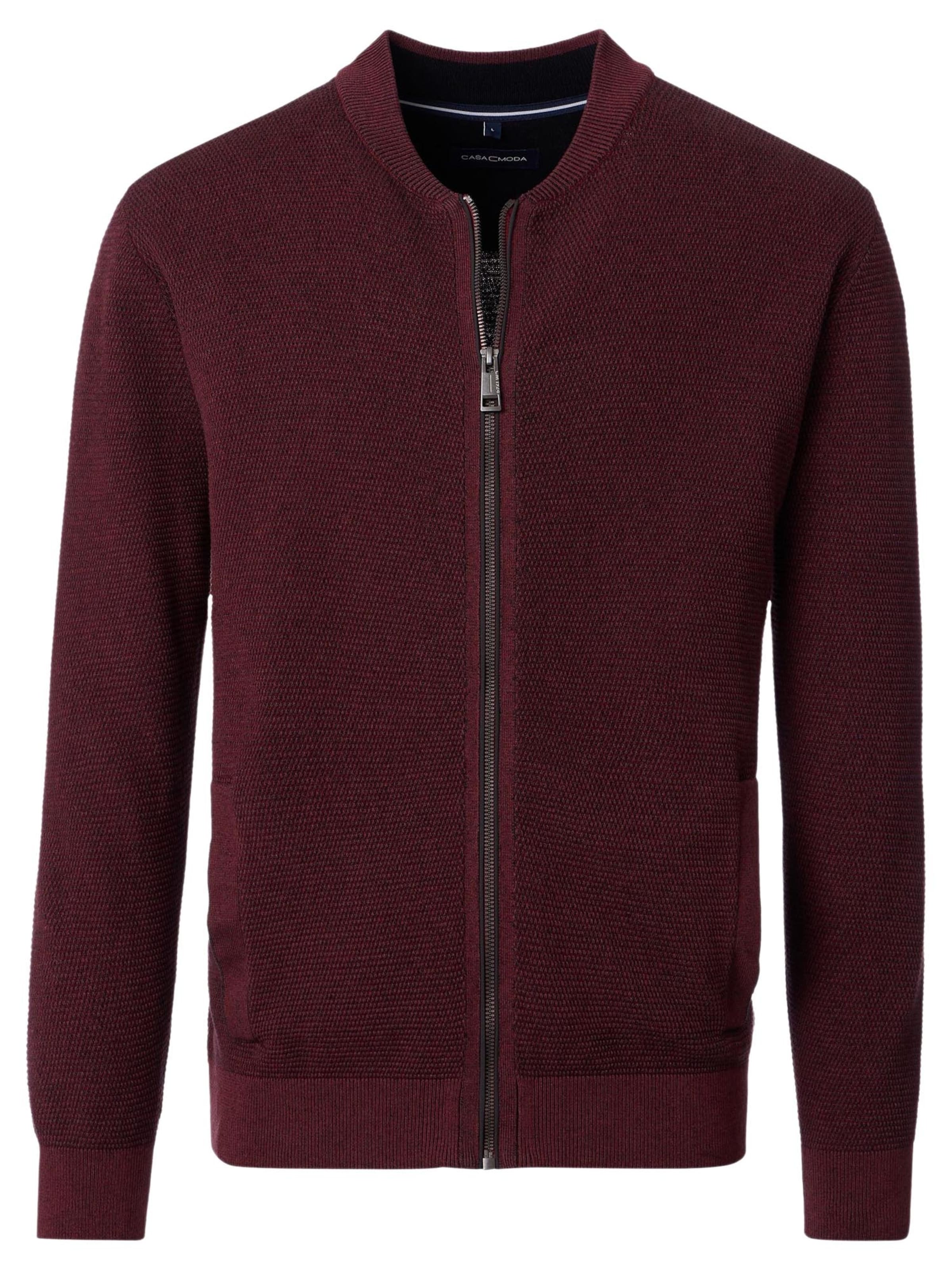 CASAMODA Strickjacke 'Basic'‌‌‌‌‌‌‌ in Rot: Vorderseite