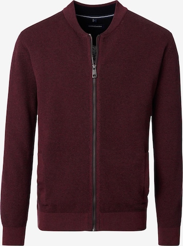 CASAMODA Strickjacke 'Basic' in Rot: Vorderseite