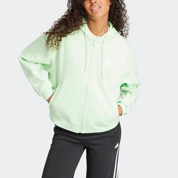 ADIDAS SPORTSWEAR Athletic Zip-Up Hoodie in Green