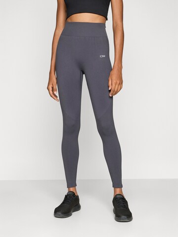 ICANIWILL Skinny Sportovní kalhoty 'Define Seamless' – šedá: přední strana