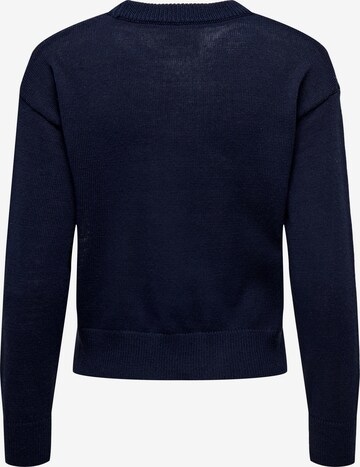 ONLY Sweater 'Xmas Daching' in Blue