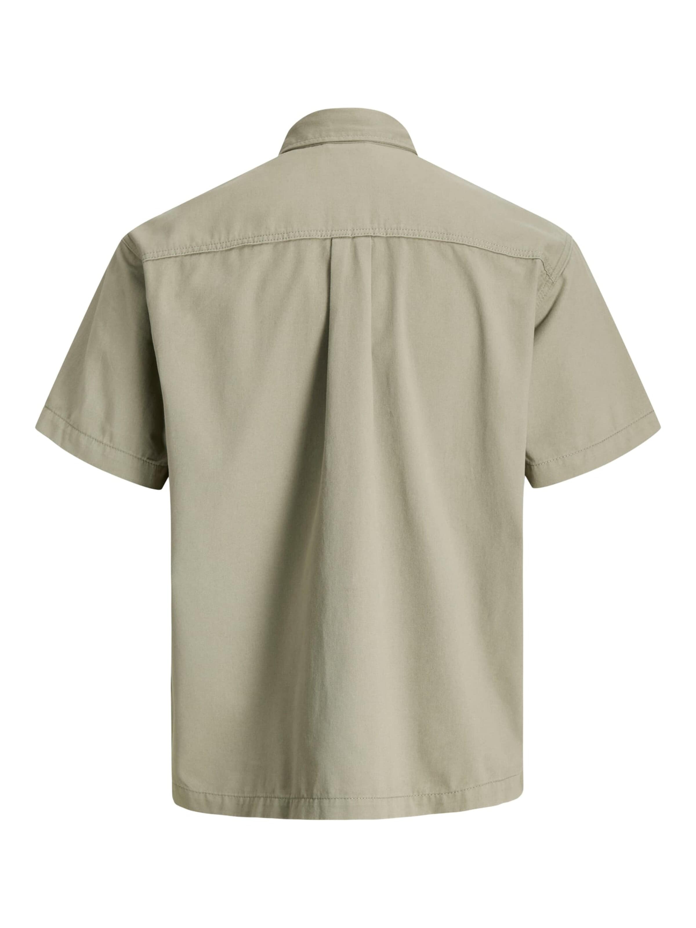 JACK & JONES Comfort fit Button Up Shirt 'Oben' in Green: front