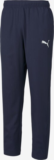 PUMA Pantalon de sport en bleu marine / blanc, Vue avec produit