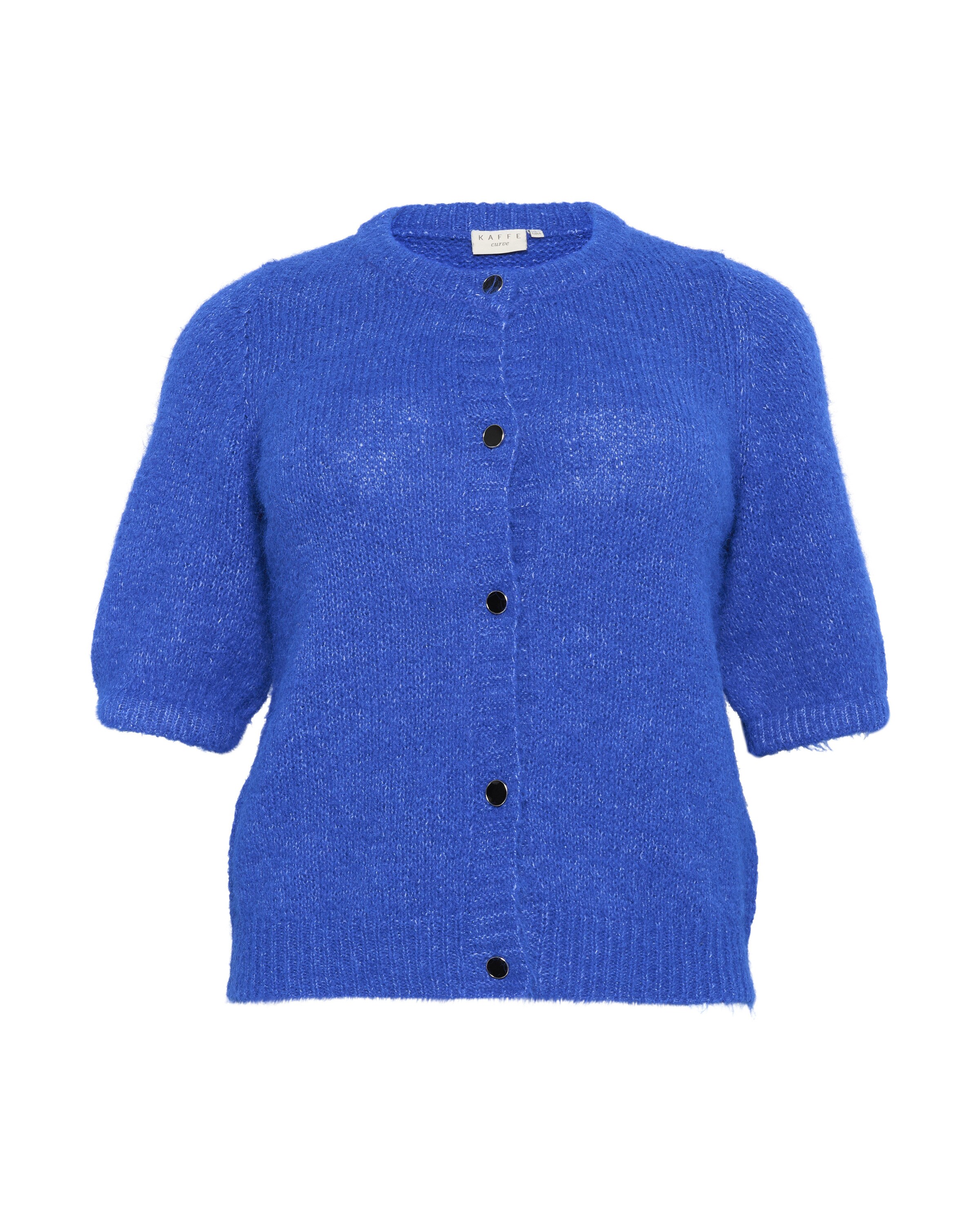 KAFFE CURVE Knit cardigan in Blue: front