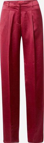 HUGO Wide leg Pleated Pants 'Haroti' in Red: front