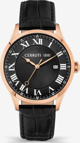 Montre à affichage analogique CERRUTI 1881 en noir : devant
