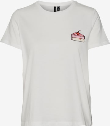 T-shirt 'MIA FRANCIS' VERO MODA en blanc : devant