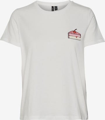 VERO MODA T-Shirt 'MIA FRANCIS' in Weiß: predná strana