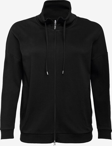 SHEEGO Zip-Up Hoodie in Black: front