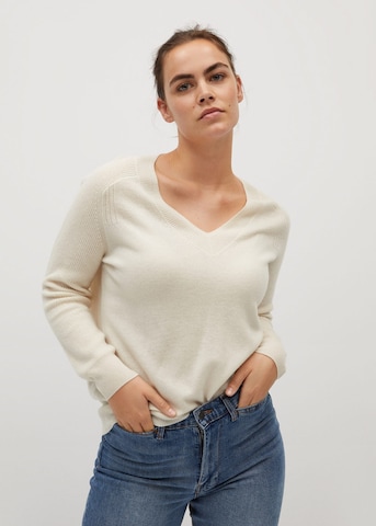 Pull-over VIOLETA by Mango en beige : devant