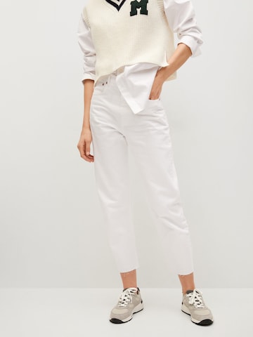 MANGO Lużny krój Jeansy w kolorze biały: przód