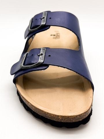 thies Mules 'Eco Leather Sandal' in Blue