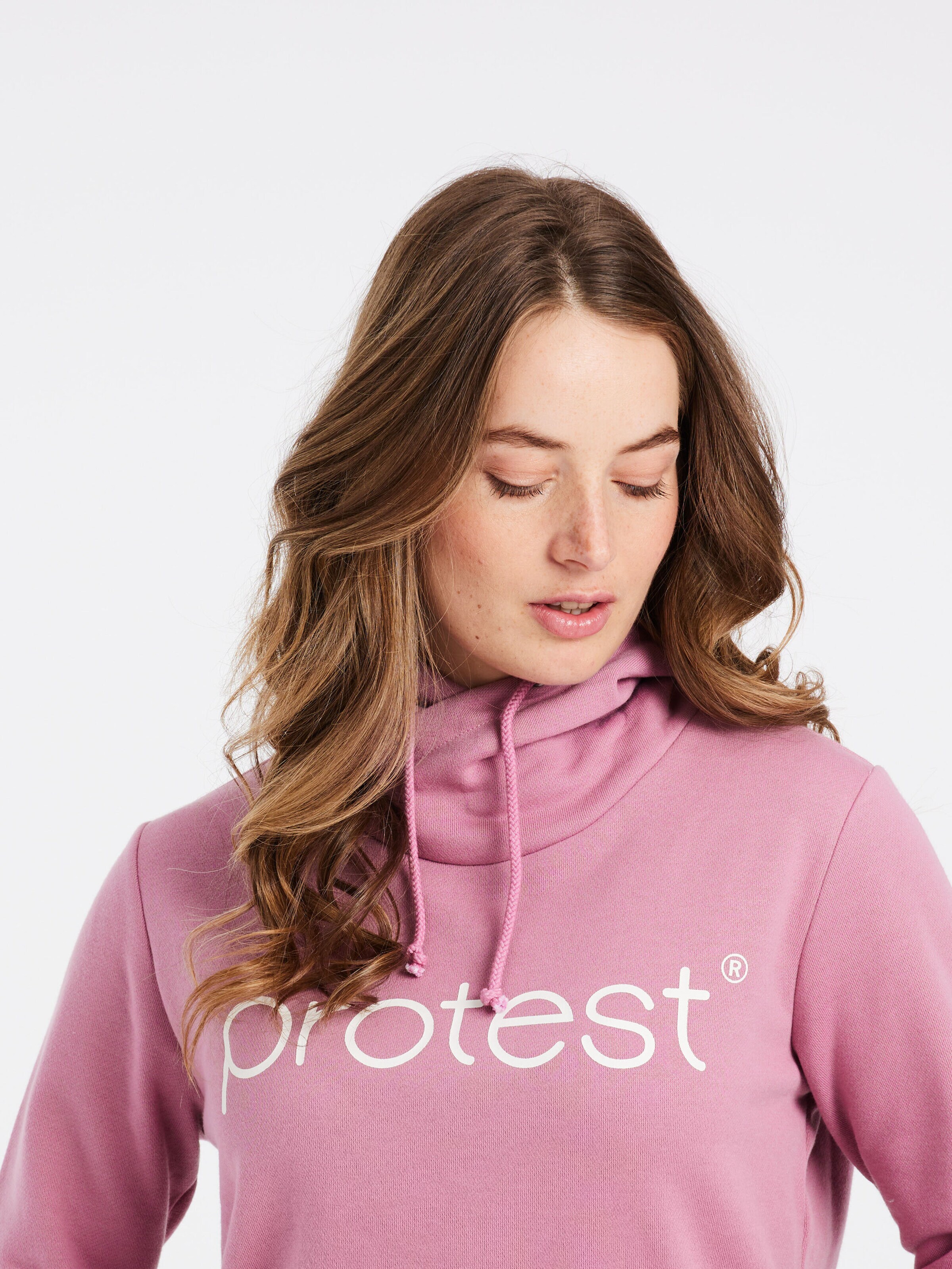 PROTEST Sweater 'CLASSIC LOGO HOODY' in Purple