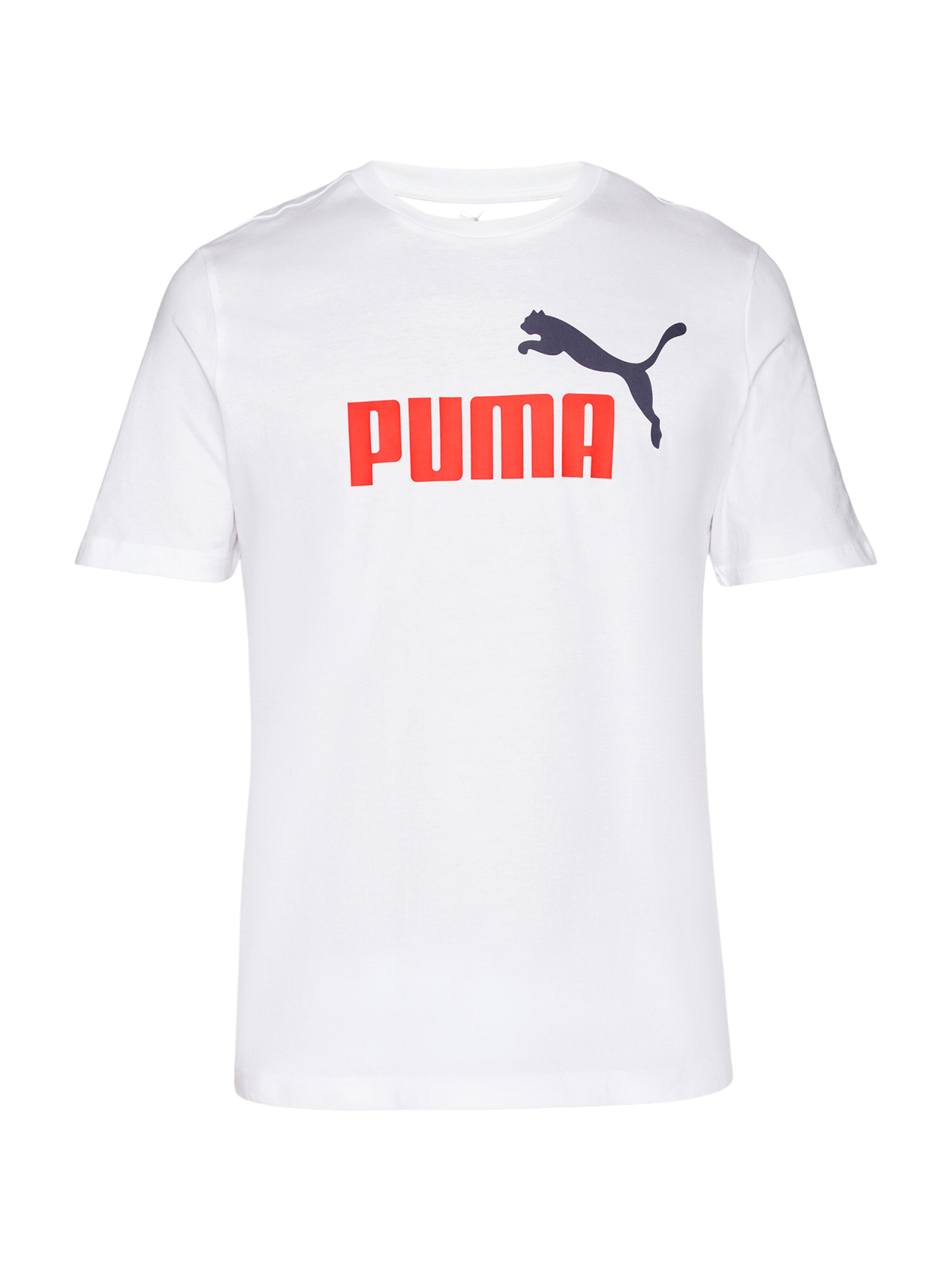 PUMA Shirt 'Ess No.1' in Wit: voorkant