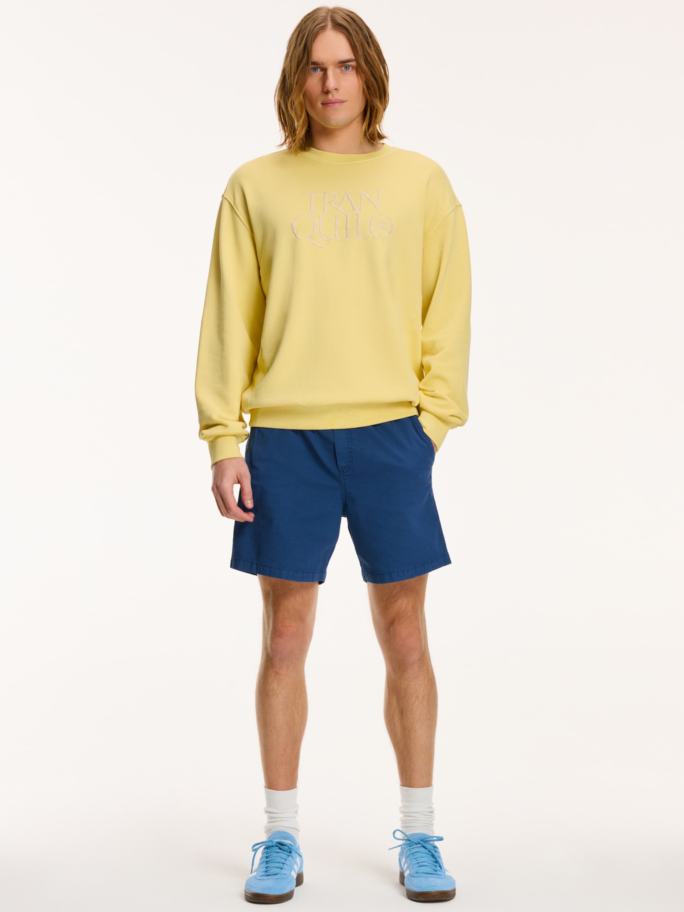 Blue and yellow sweatshirt clearance