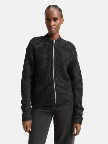 TOM TAILOR DENIM Knit Cardigan in Grey: front