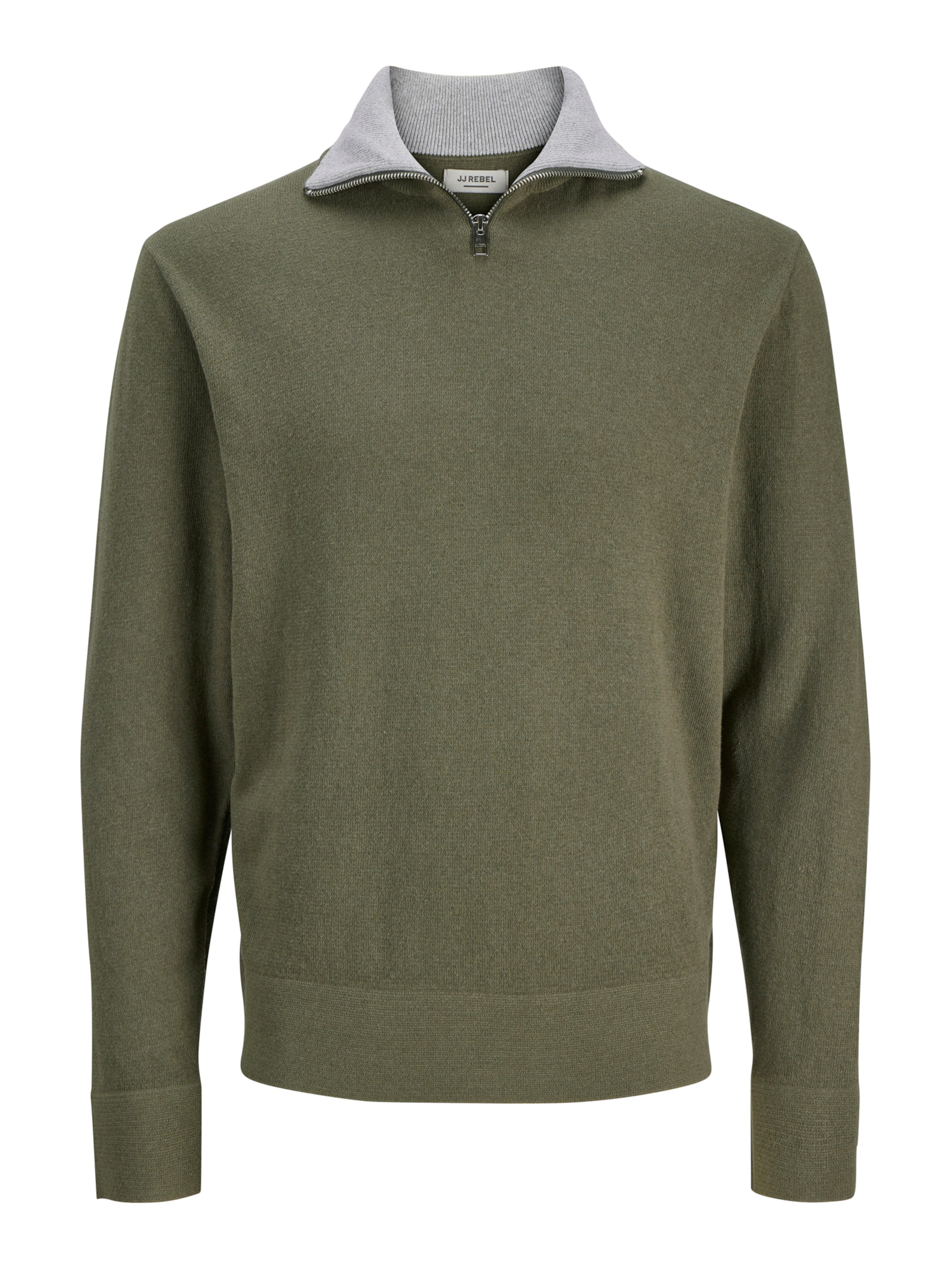 JJ Rebel Свитер 'JREBBEATON' в Зеленый: спереди