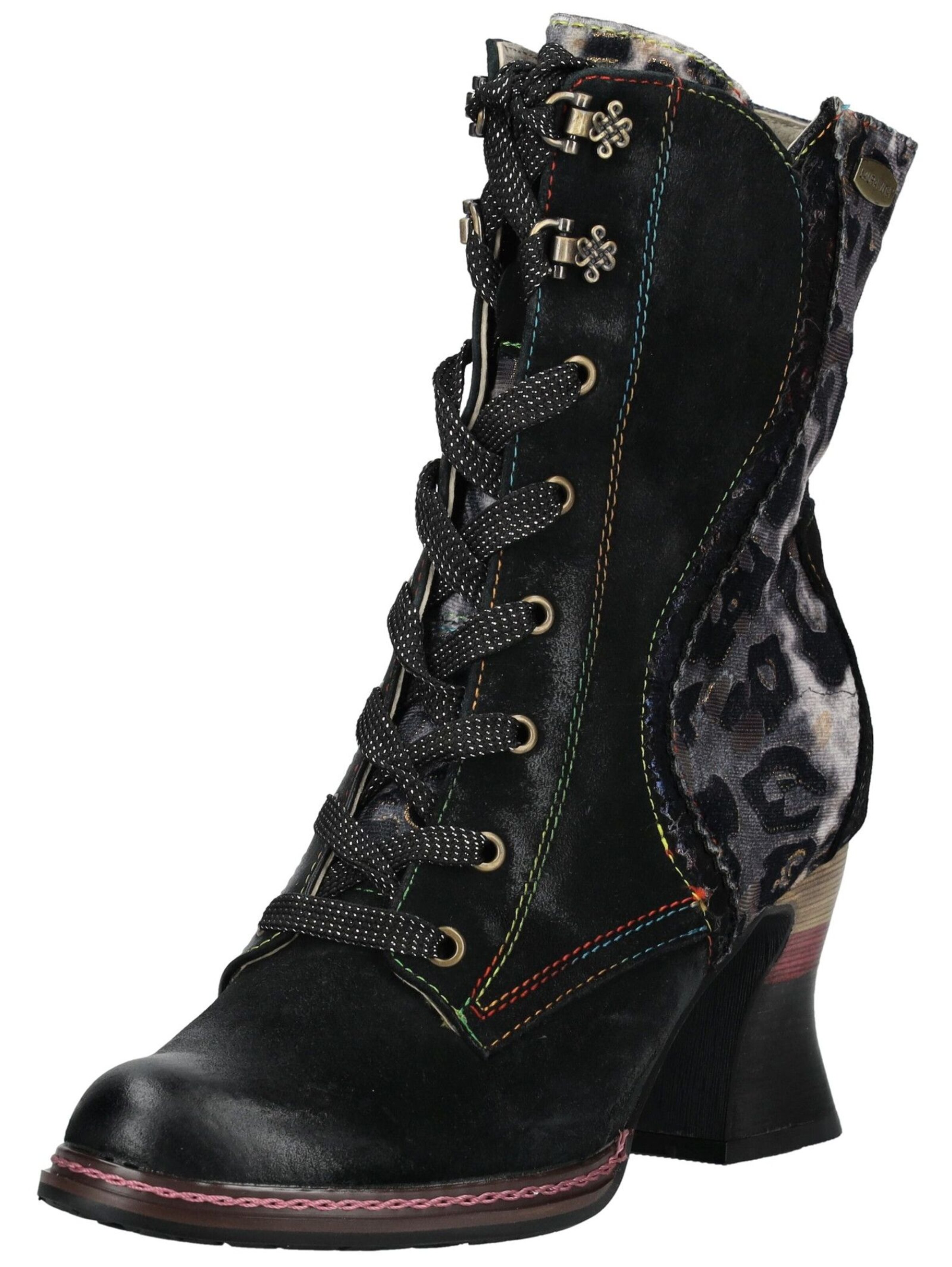 Laura Vita Lace-up bootie in Black: front