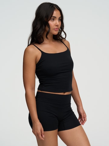 Regular Pantalon 'Cotton High-Waist Shorts' cfab (formerly creamy fabrics) en noir