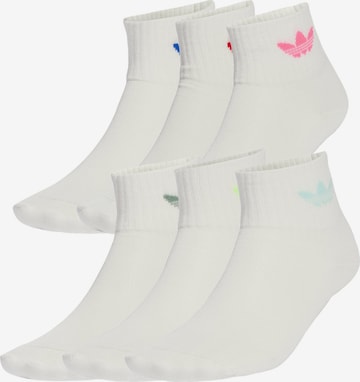 Calzino 'Ankle 6 Pairs Kids' di ADIDAS ORIGINALS in bianco: frontale