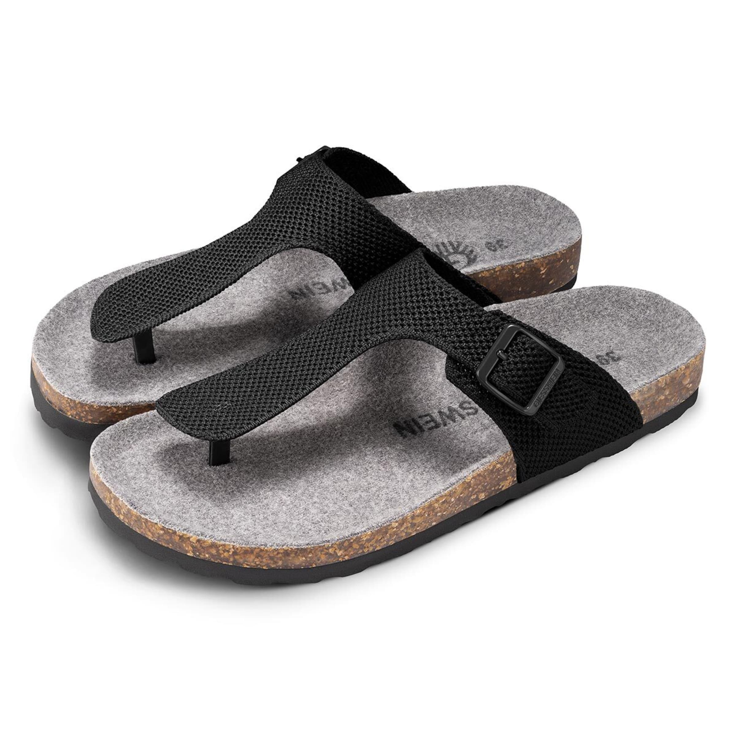 GIESSWEIN T-Bar Sandals in Black