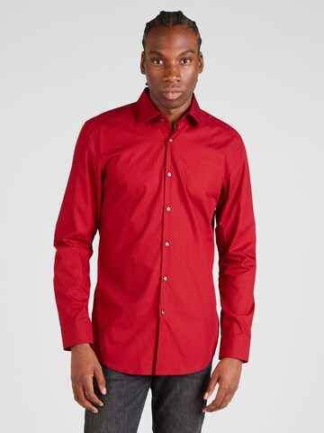 HUGO Slim fit Zakelijk overhemd 'Jenno' in Rood: voorkant