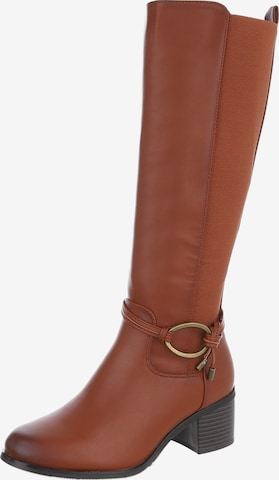 Ital-Design Boots in Beige: front